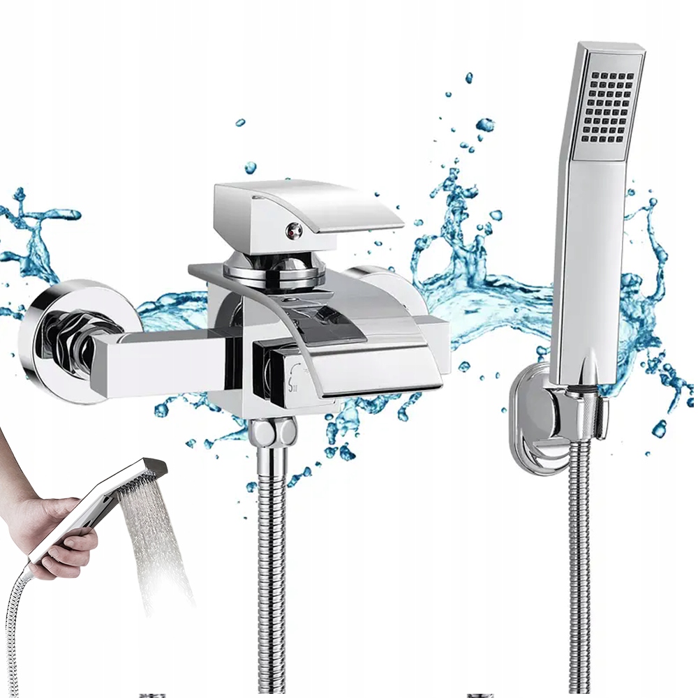 Stěnová Sprchová Vanová Baterie Baterie S Vanovým Sprchovým Koutem, Chrom Sada