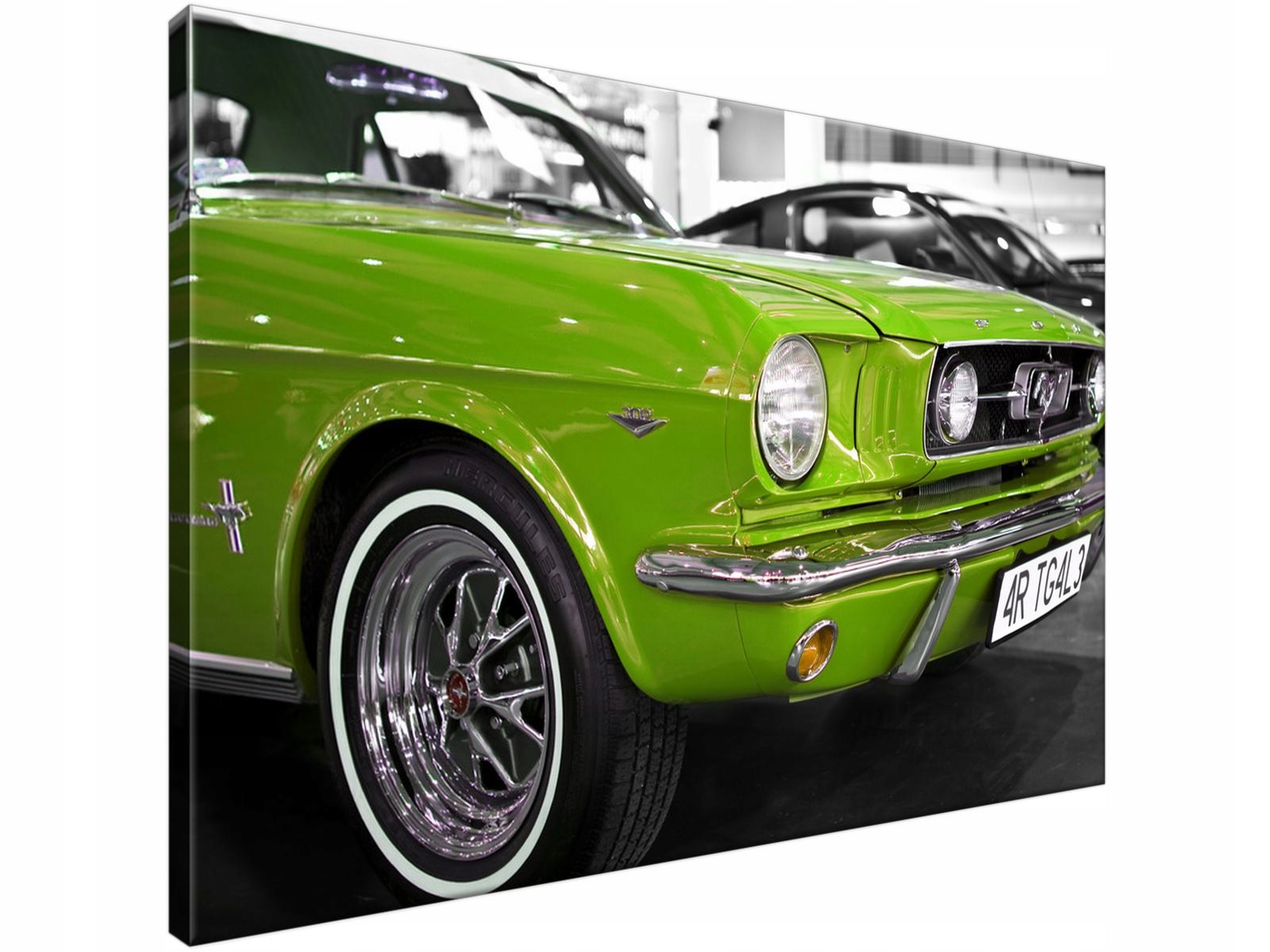 

Obraz drukowany Limonkowy Mustang 90x60 Piękny