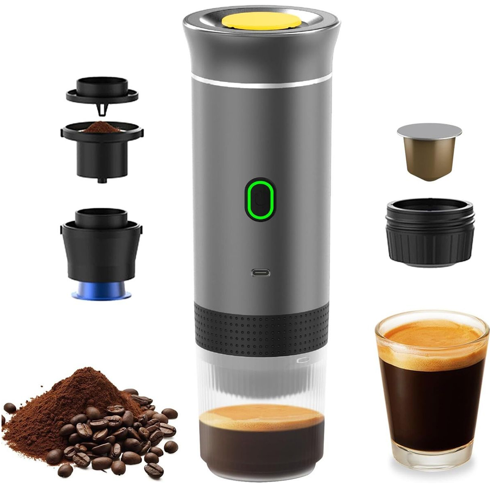 Přenosný Bezdrátový Kávovar Na Mletou Kávu Do Auta 60 ML