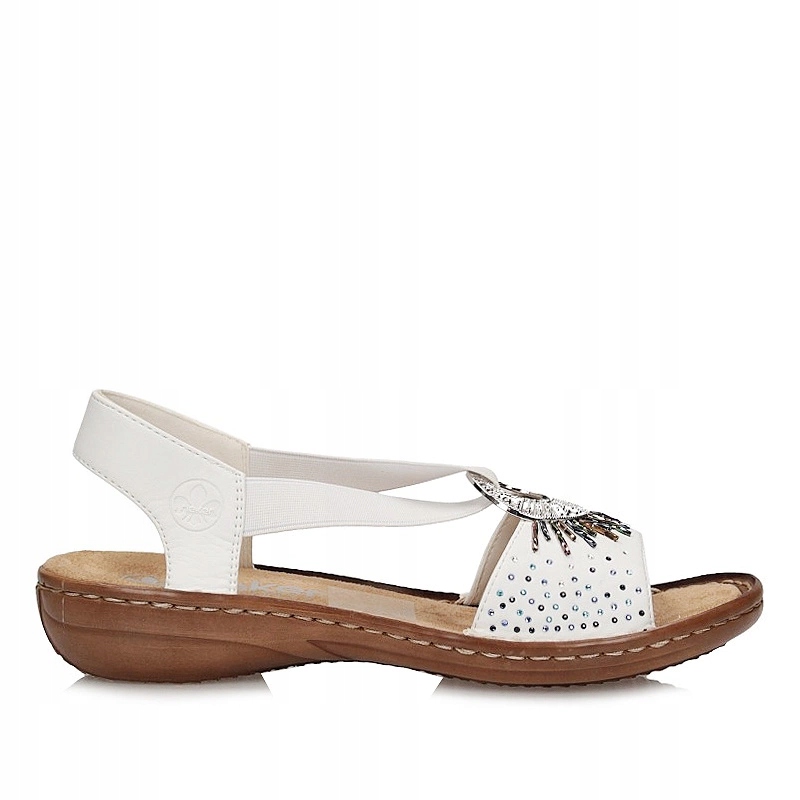 Dámské sandály Rieker 60880-80 bílé, nazouvací