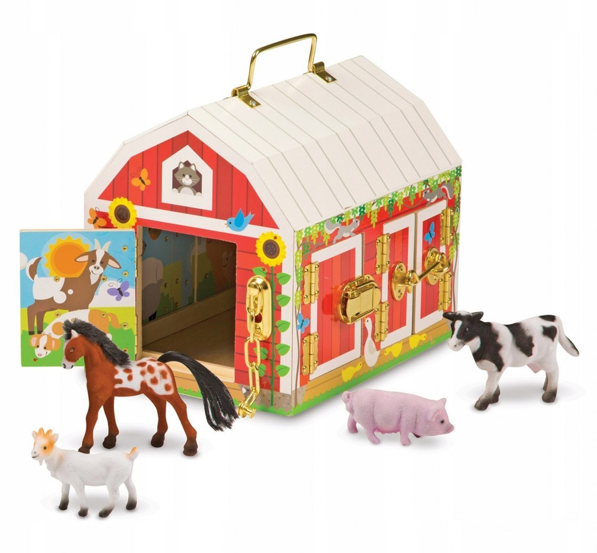 

Drewniana Stodoła z Zamkami Zwierzątka Melissa