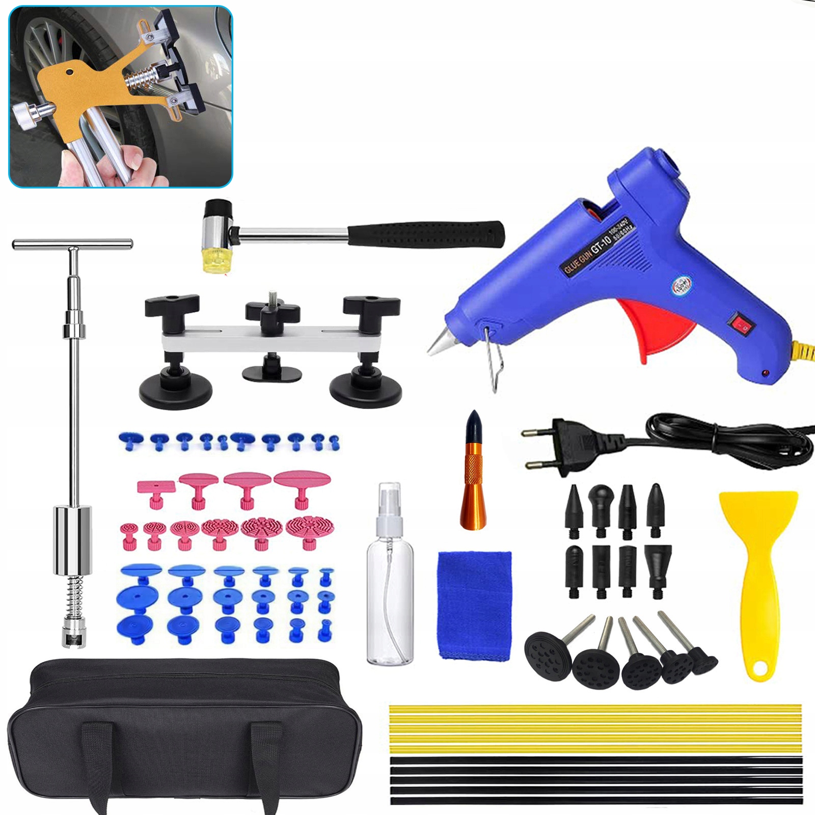 Pdr Sada Nástrojů Pro Odstraňování Promáčklin Pro Vytahování Promáčklin 71 Ks Velká XXL