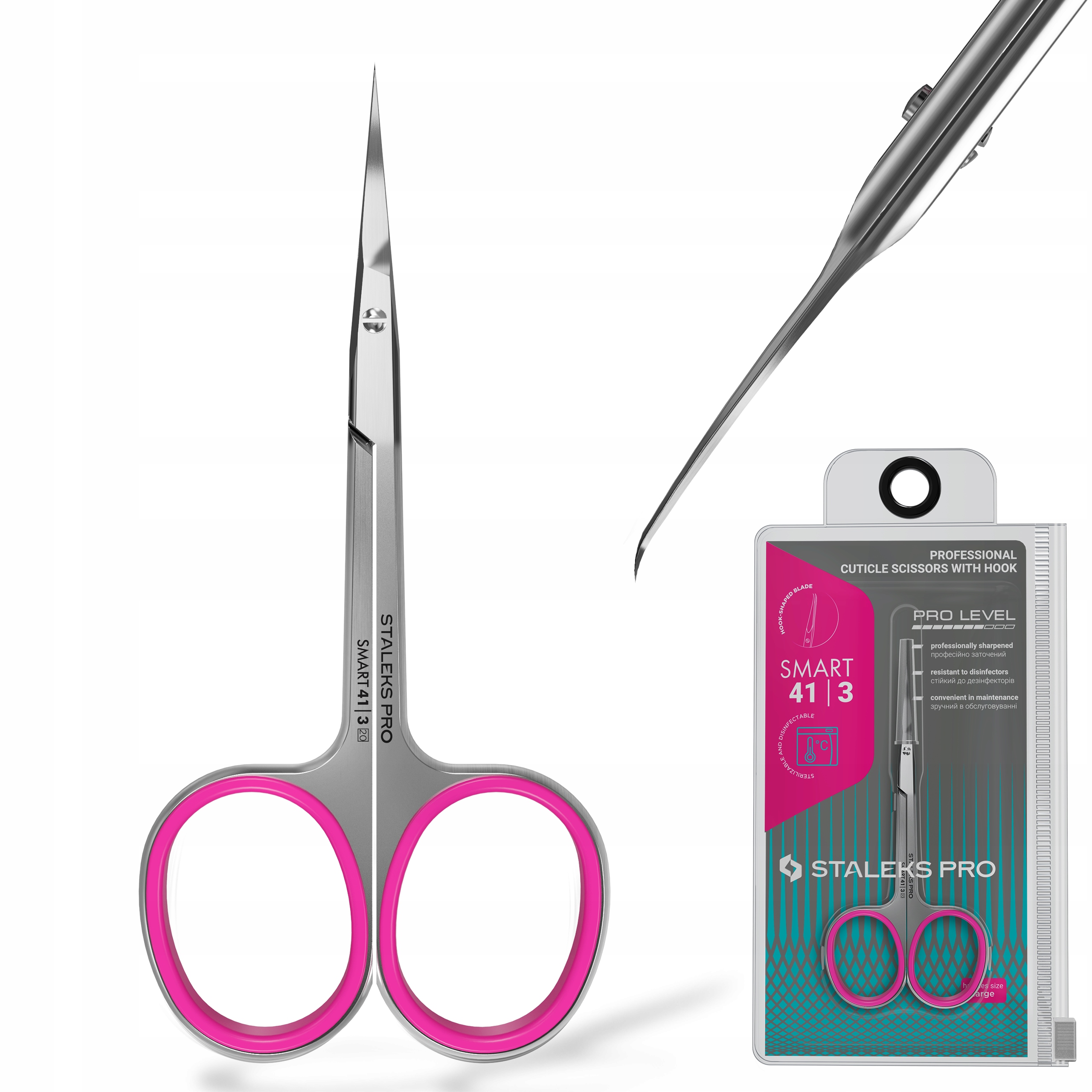 Staleks Pro Nůžky Na Kůži S Háčkem 25 MM Smart 41 Typ 3 SS-41|3