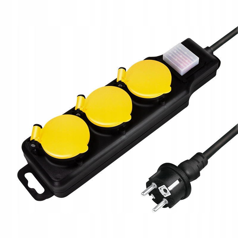 Listwa zasilająca LogiLink LPS253 3 gniazda On/off 1,5m, zewnętrzna, IP44