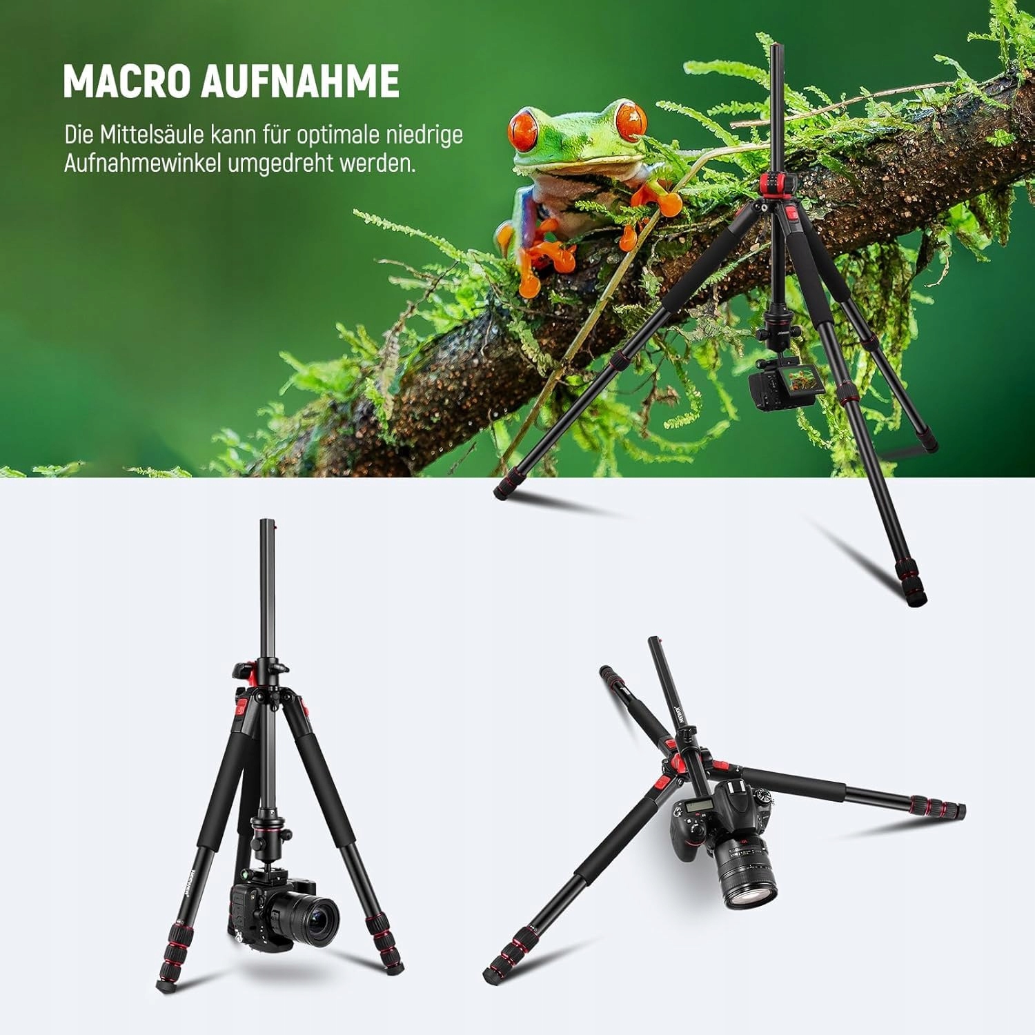 NEEWER Statyw 184cm Aluminiowy Z Głowicą Kulową i Płytką Arca — miniatura 4