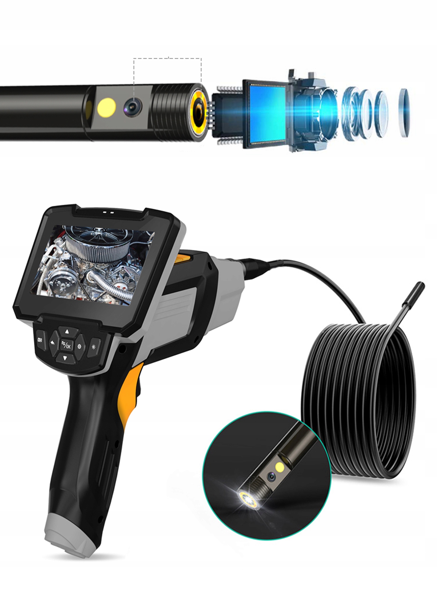 Kamera INSPEKCYJNA DUO ENDOSKOP 5M 6LED 2x 720p HD Producent code inskam112 1