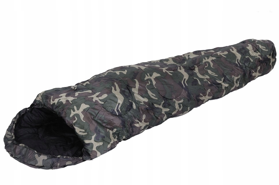 Zimní turistický teplý vojenský spací pytel Mumia 500 g Mil-Tec -10°C Woodland