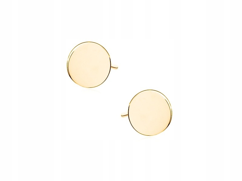 

Złote Kolczyki Celebrytka Kółko Koło Coin Circle