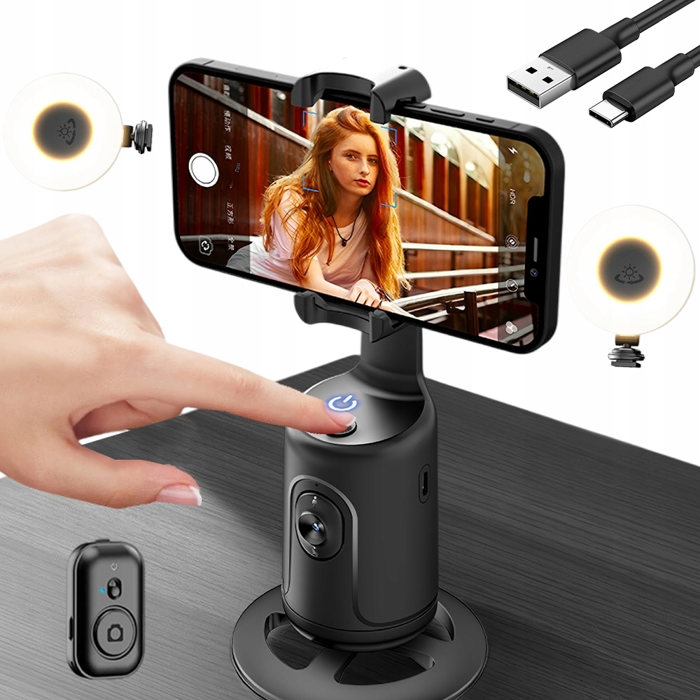 Sledovací stativ Stabilizátor Gimbal pro sledování Otočný držák telefonu