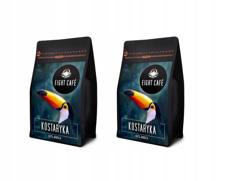 Kawa mielona Eight Cafe Kostaryka Arabica 2 x 0.5kg (Rzemieślnicza)
