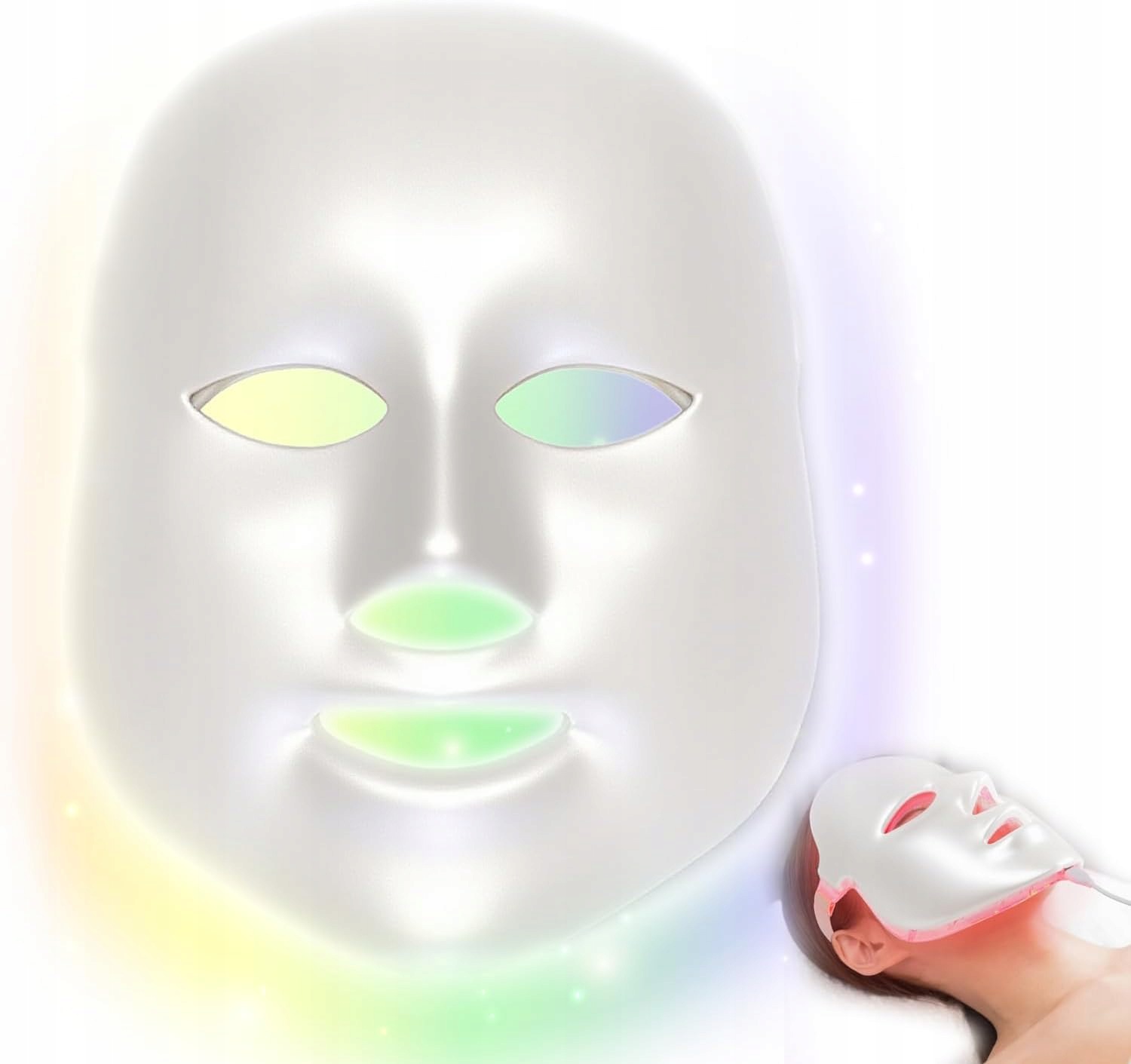 Led Maska Na Obličej Fototerapie Fotonové Světlo Anti-aging 7 Barev Bowka