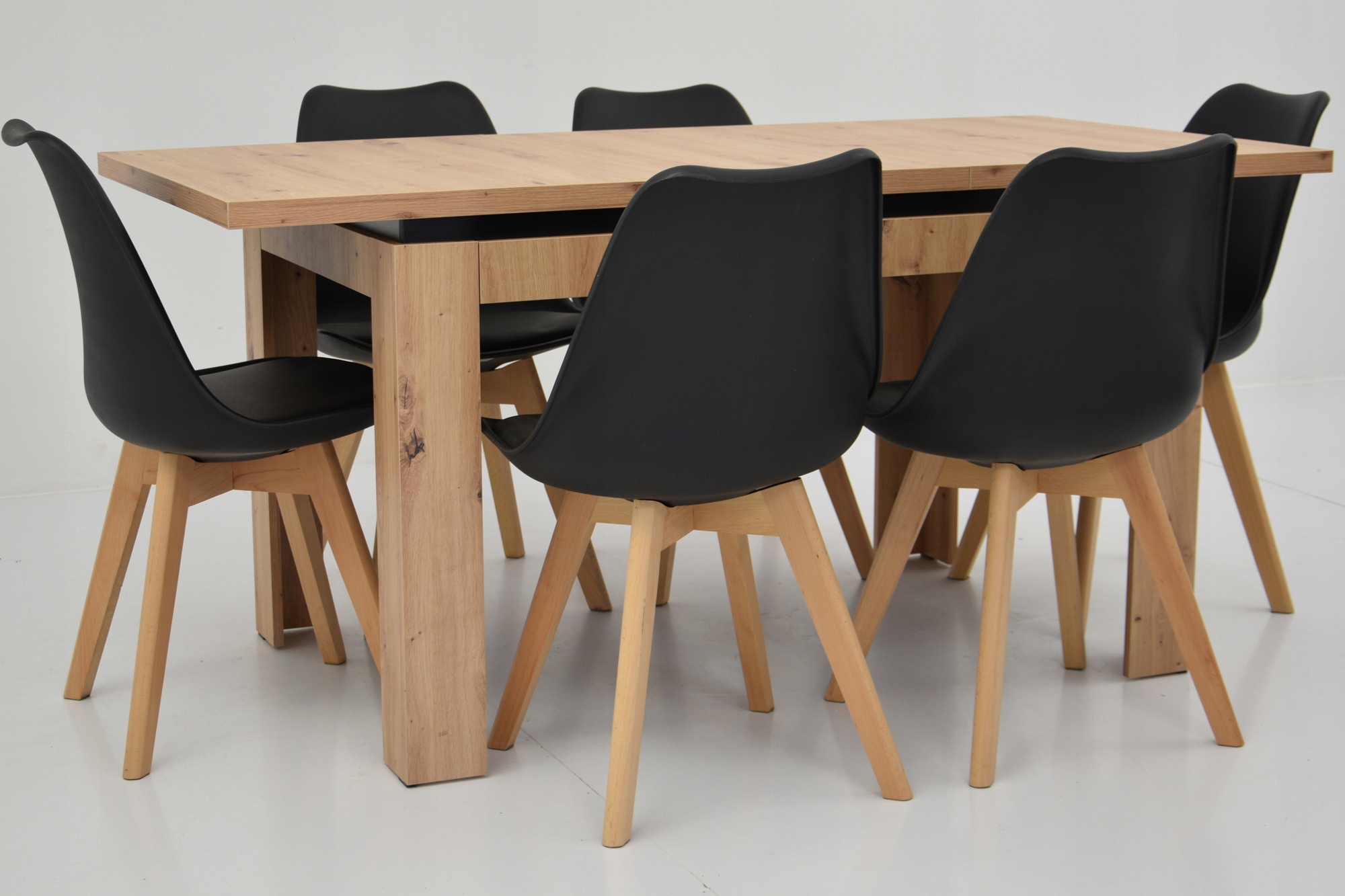 NOWOCZESNY Rozkładany stół 120 ARTISAN i 6 krzeseł Kod producenta SL-02 + C-6