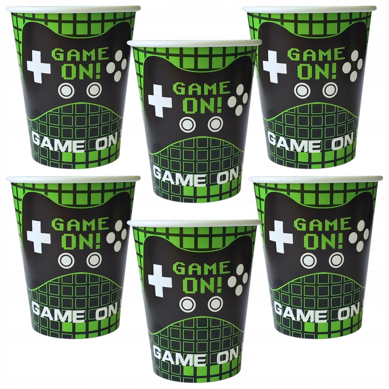 ZESTAW GAMINGOWY Talerze Kubki Słomki Jednorazowe PIXEL Gracz GAMER 6 osób EAN (GTIN) 5906335417368