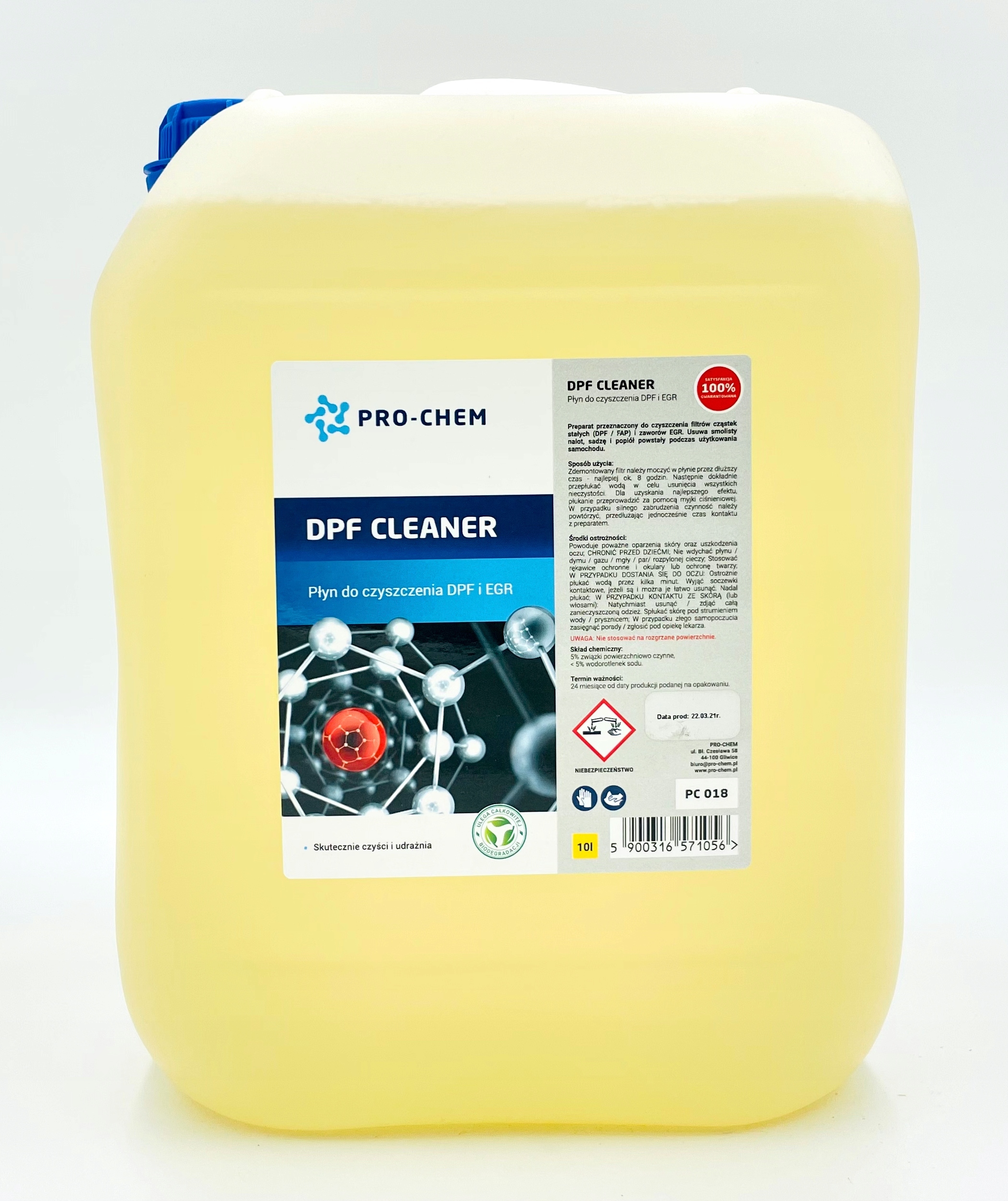 DPF CLEANER 10L ОЧИЩЕННЯ DPF EGR ПОРОХОМ ПОЛЬСЬКИЙ