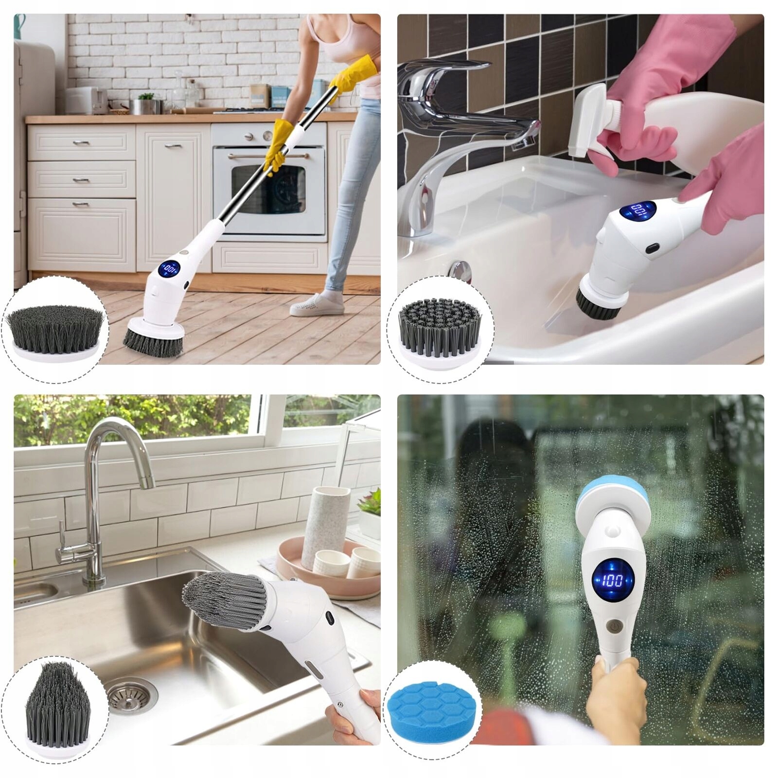 WIELOFUNKCYJNA ELEKTRYCZNA SZCZOTKA DO CZYSZCZENIA Z 8 GŁOWICAMI SZCZOTKI Kod producenta Elektryczna Szczotka do Czyszczenia