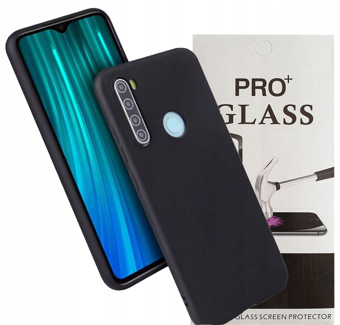

Xiaomi Redmi Note 8 Etui Silikonowe Case Szkło 9H