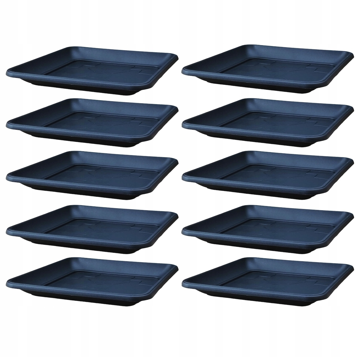 Podstavce pod květináče Terra 41 cm čtvercové x 10 Ks antracitová barva