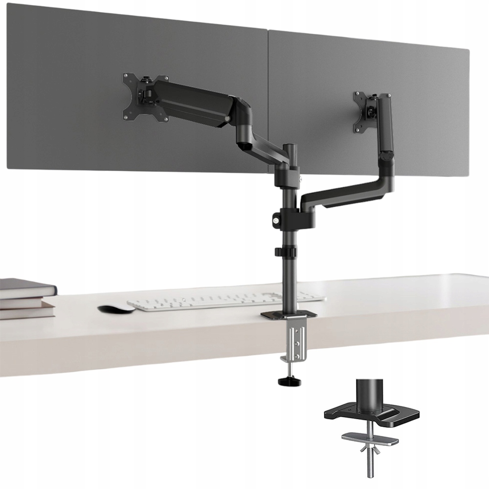 Robustní otočný držák pro dva monitory Tv LCD 2x 13-32 palců do 10 kg.
