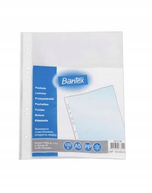 

Koszulka Bantex A5 groszkowa BG100