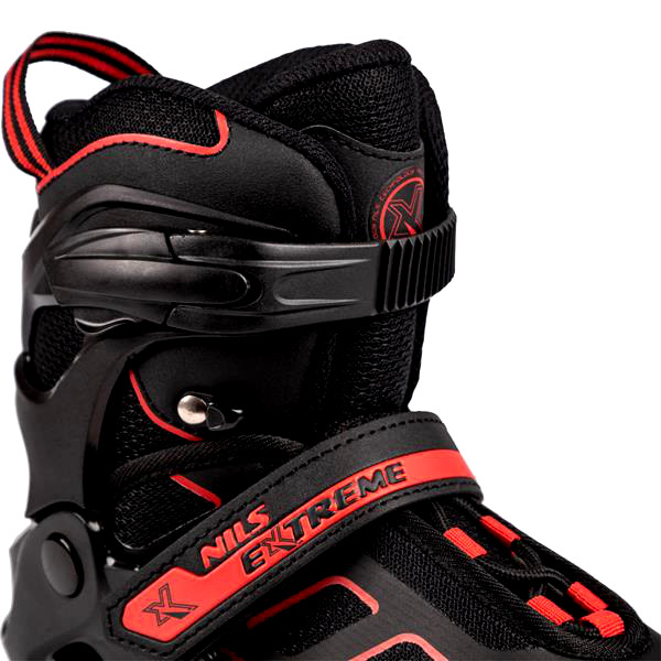 ROLKI FITNESS REGULOWANE 31-34 CZARNO-CZERWONE Kolor dominujący czarny