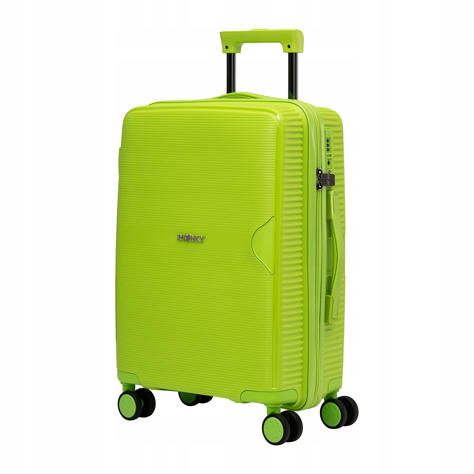 Příruční kufr tvrdý 55x40x20cm polypropylen Tsa 36l Blu Moonky zelený