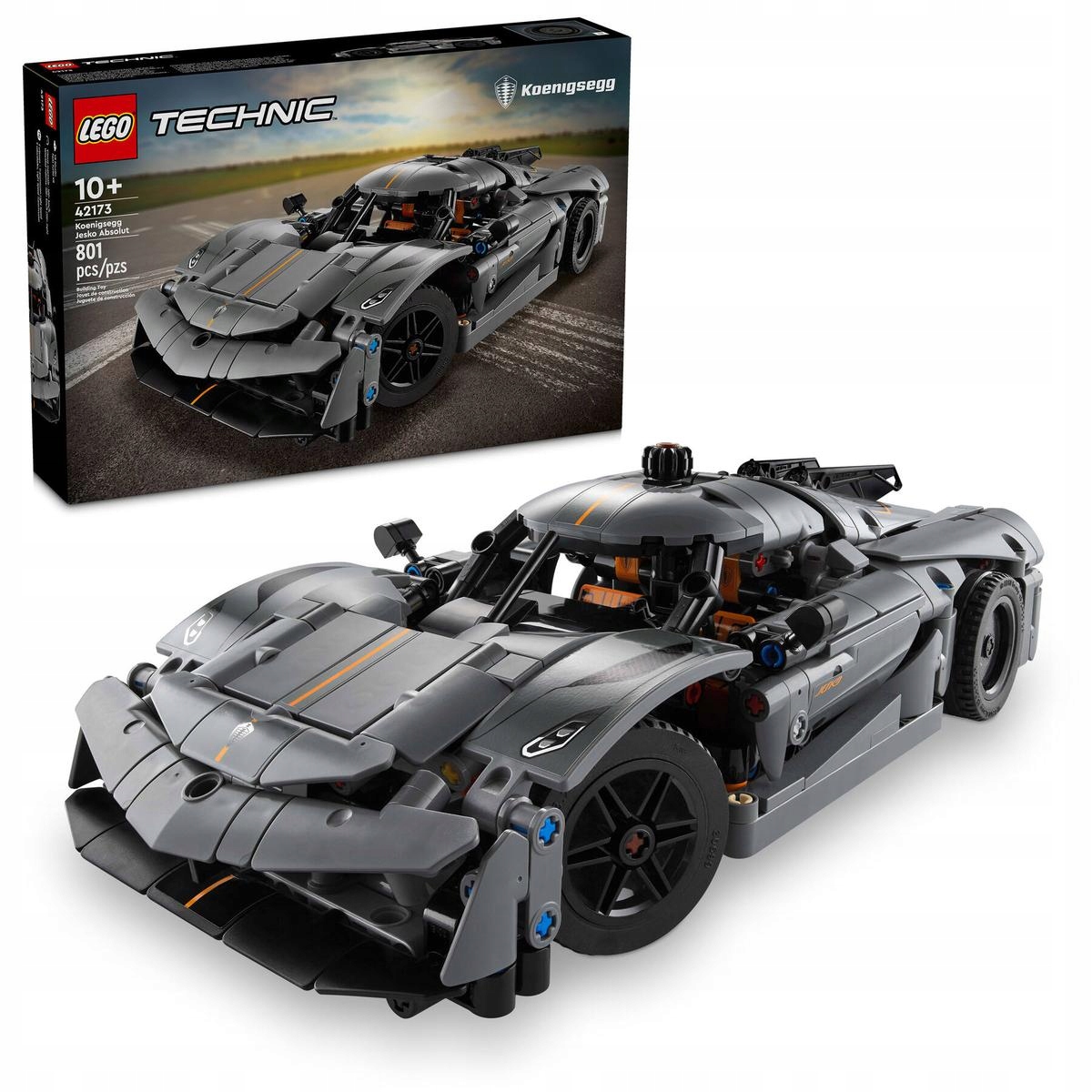 Lego Technic 42173 Šedé hyperauto Koenigsegg Jesko Absolut