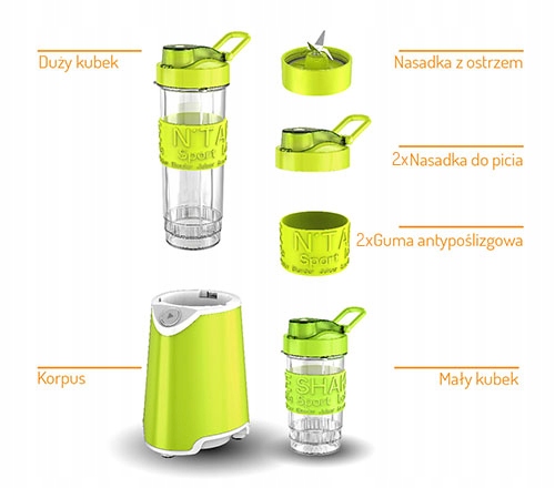 Blender personalny CR 4069 zielony 500W 2 bidony Tritan