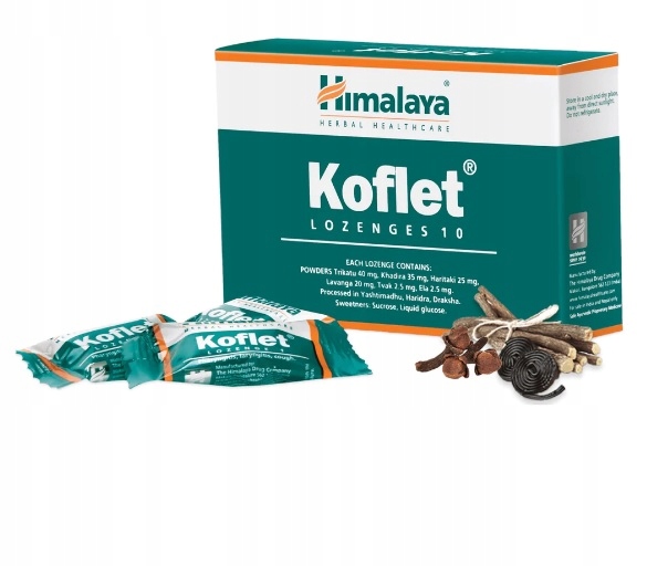 HIMALAYA Koflet pastilky na bolesť hrdla 10ks