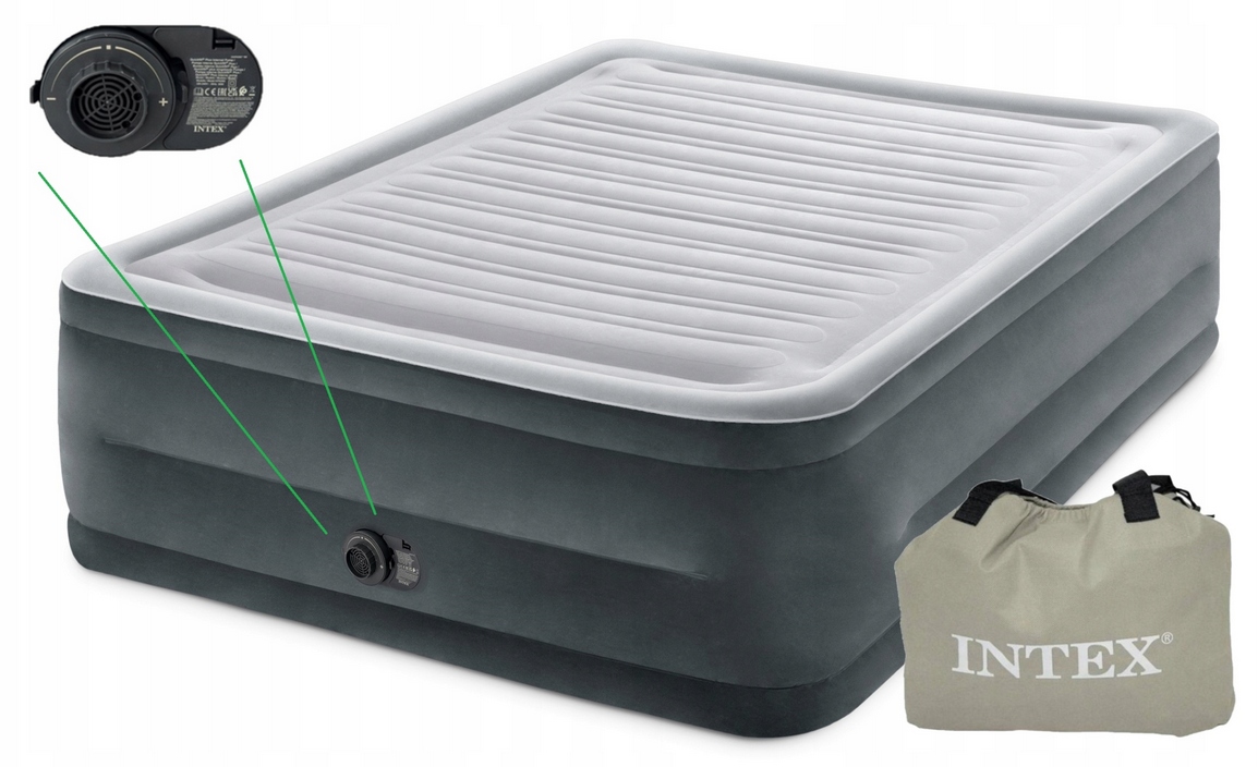Intex 64418 Nd Lůžko Matrace 152x203x56 cm Vestavěná pumpa