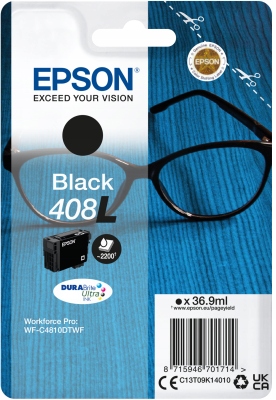 Epson Singlepack Black 408L DURABrite Ultra Ink C13T09K14010