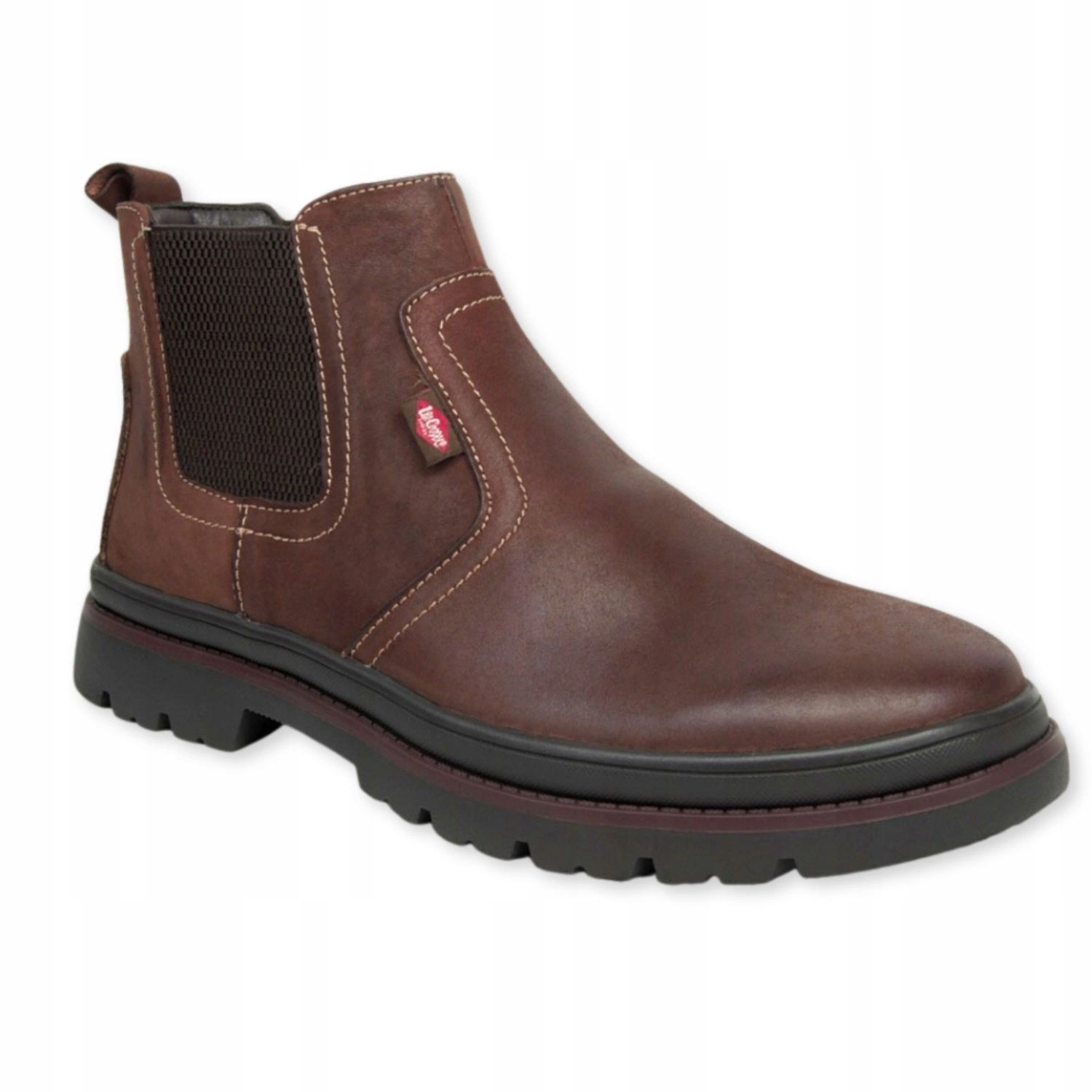 Pánské kotníkové boty Lee Cooper hnědé, pohodlné, kožené, velikost vel.