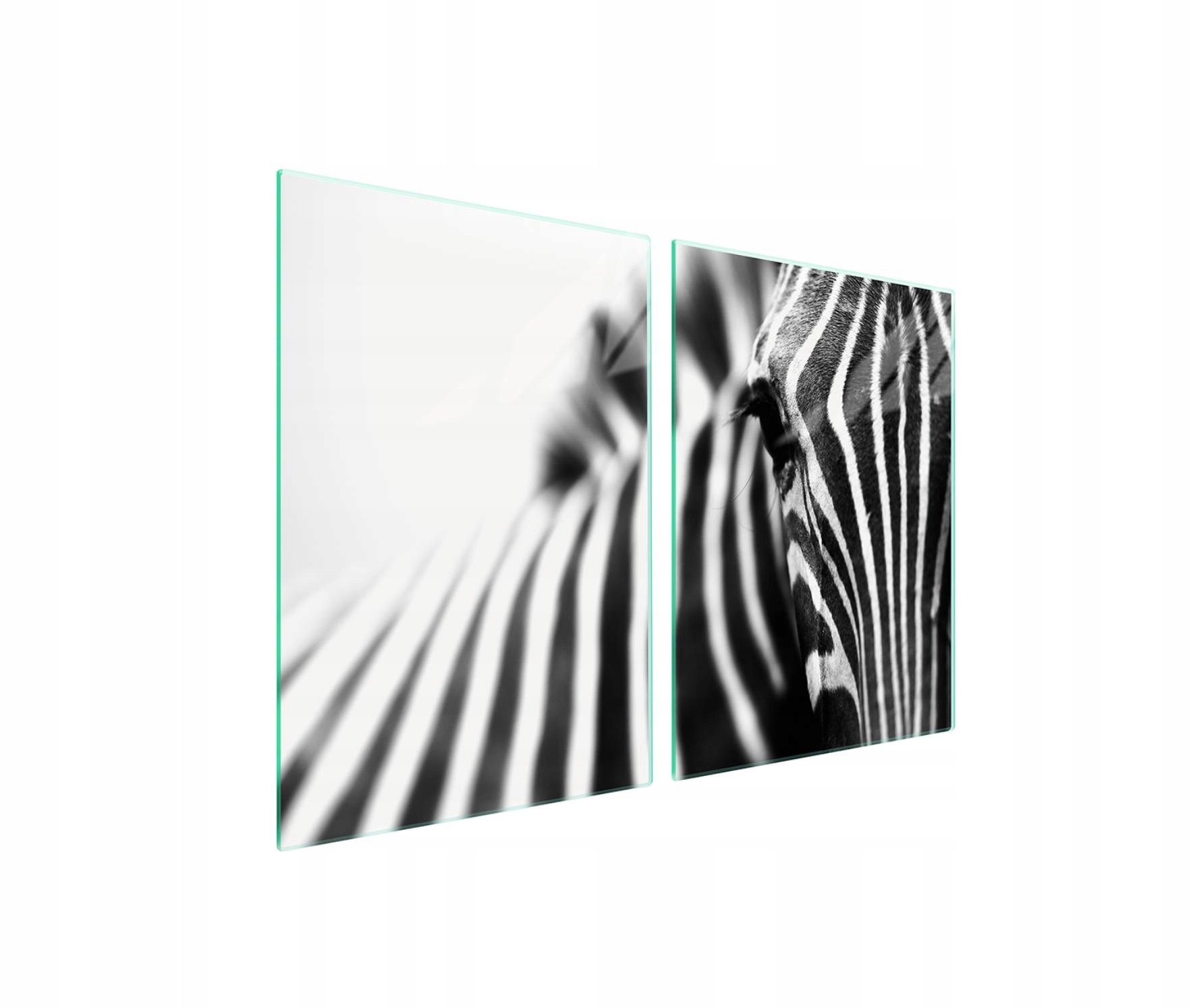 Skleněná ochranná deska na sporák 2x45x52 Zebra na zeď 7v1