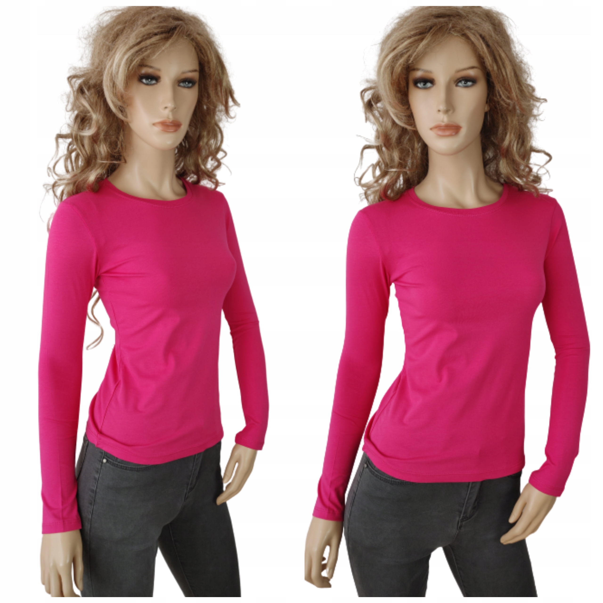 

Gładka Bluzka Latynka okrągły dekolt podkoszulka