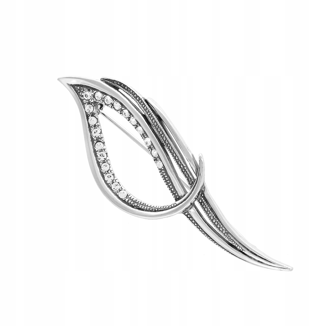 Brož se zirkony, stříbro