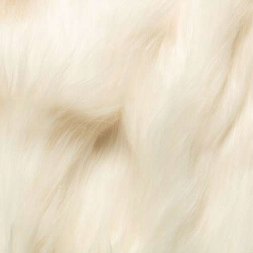 bílá umělá kožešina s dlouhým vlasem