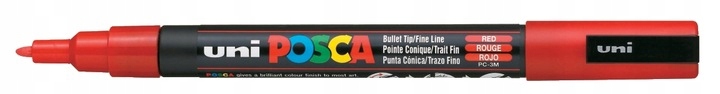 

Marker z farbą Uni Posca PC-3M czerwony