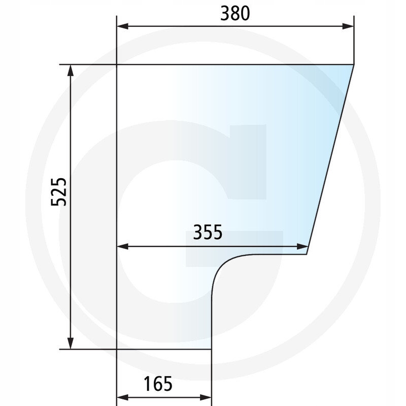 Fendt sklo přední spodní pravé 334810010610