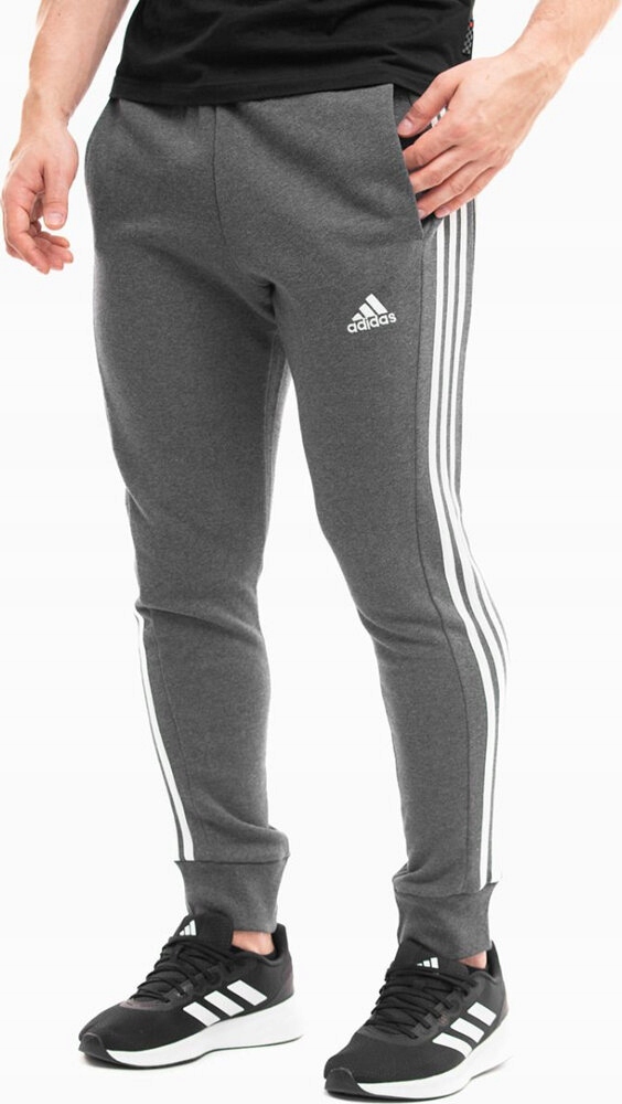 Pánské Kalhoty Adidas Essentials French Terry Tapered Cuff 3-STRIPES, velikost S