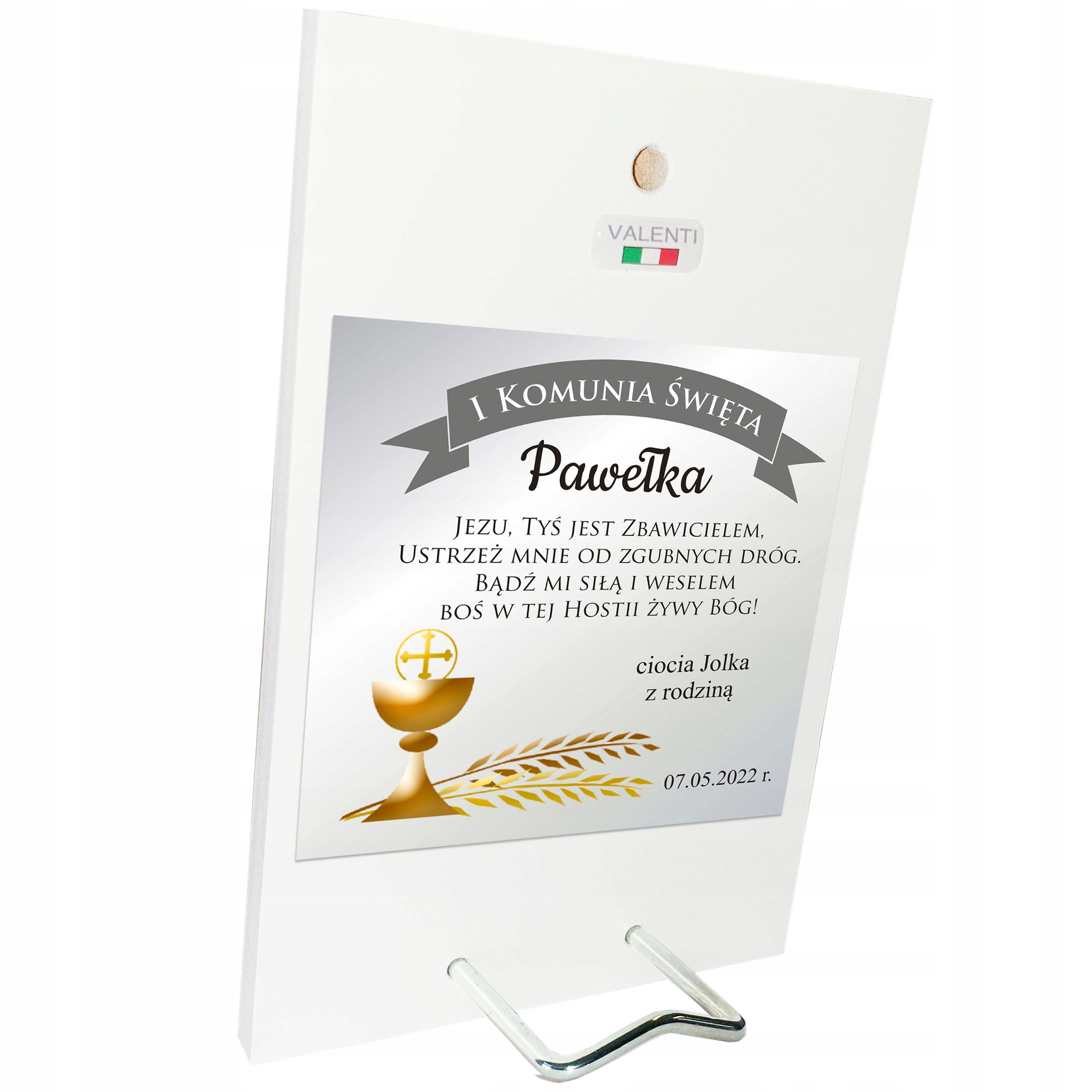 PAMIĄTKA I PIERWSZEJ KOMUNII ŚWIĘTEJ NA PREZENT Długość (cm) 15
