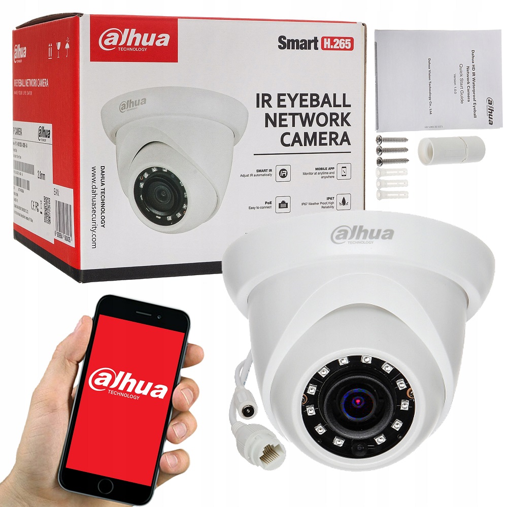 Kamera IP 2Mpix IPC-HDW1230S-0280B-S5 DAHUA Model IPC-HDW1230S-0280B-S5