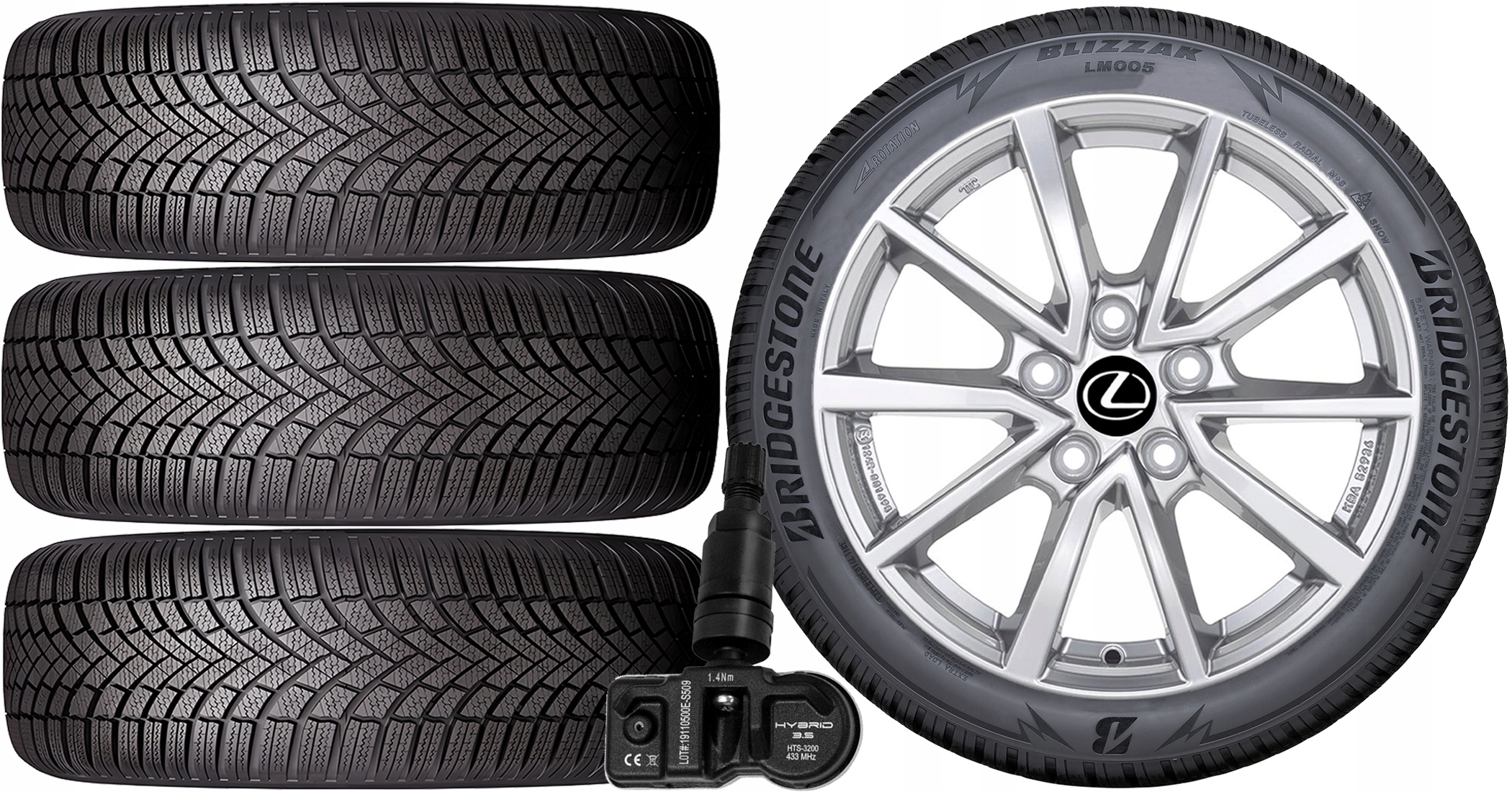 НОВЫЕ КОЛЕСА ЗИМА Lexus КАДЖАР Bridgestone 215/60r17+TPMS*18