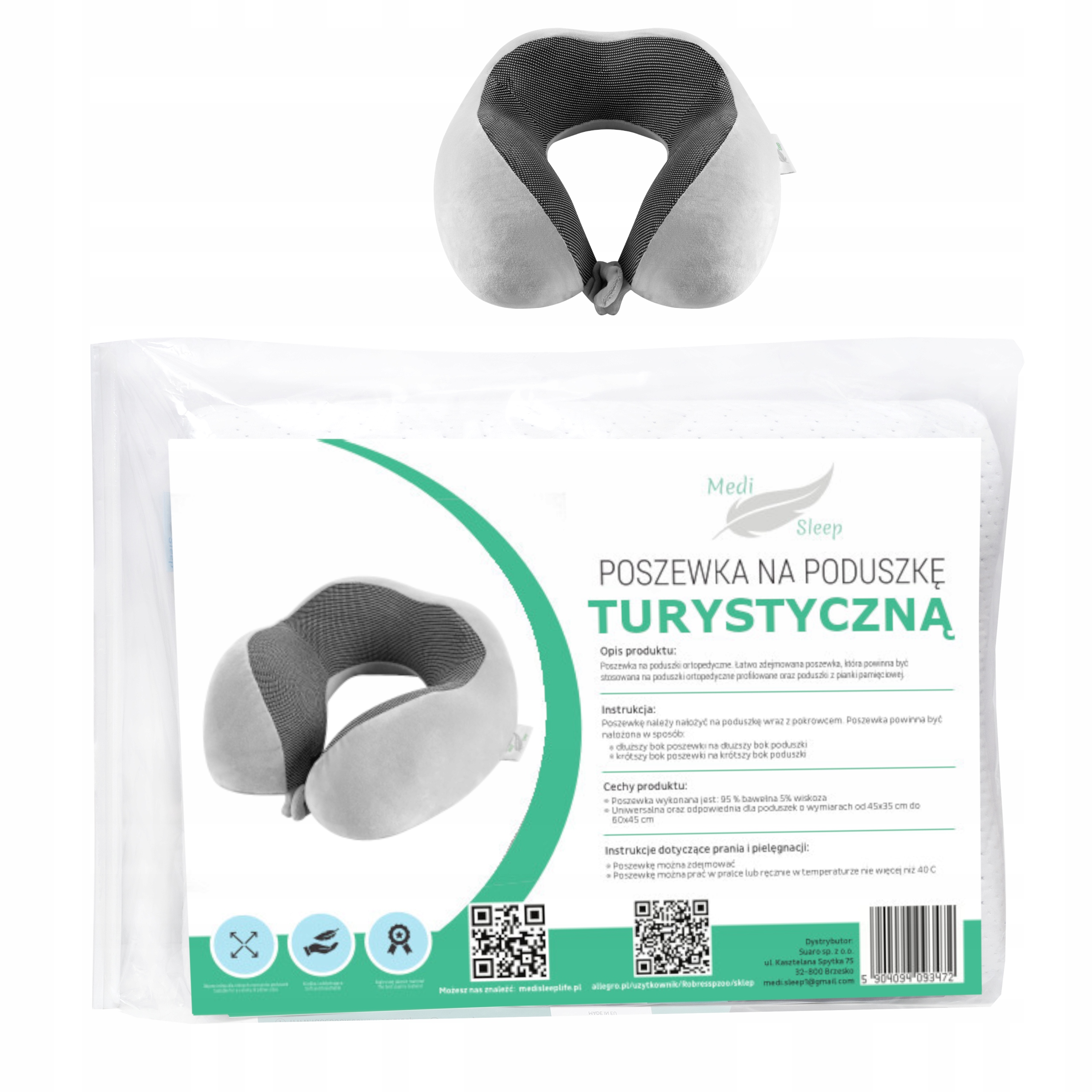 Poszewka na poduszkę podróżną