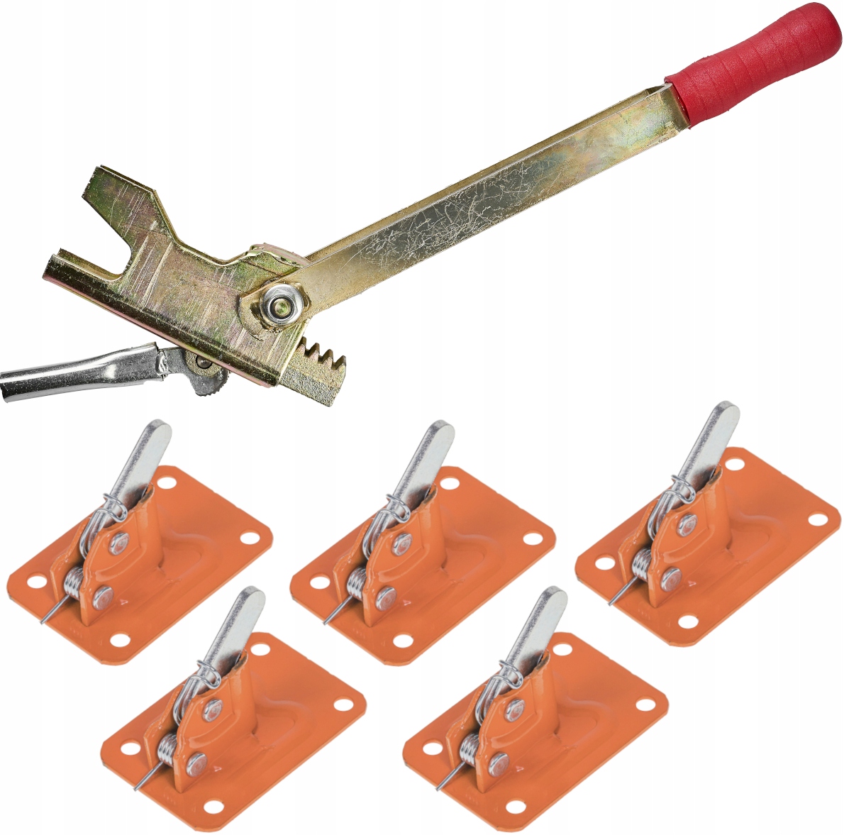 

Zaciski Szalunkowe Żabki Dufty Zestaw x200 Klucz