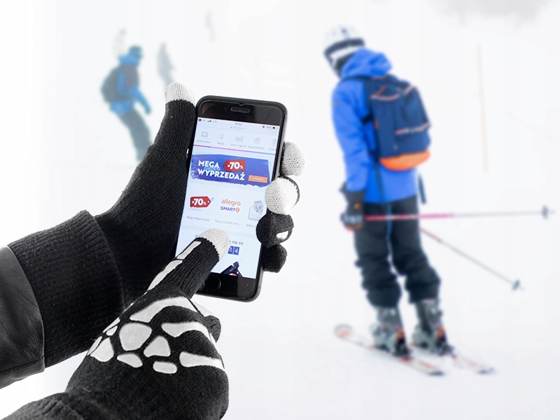 UNIWERSALNE RĘKAWICZKI DO EKRANÓW KOŚCI KOŚCIOTRUPA SZKIELETORA ŚWIECĄCE Rozmiar uniwersalny