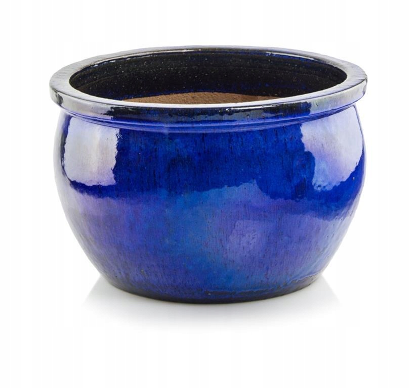 Ceramiczna Doniczka Mrozoodporna 28 x 16cm Niebieska