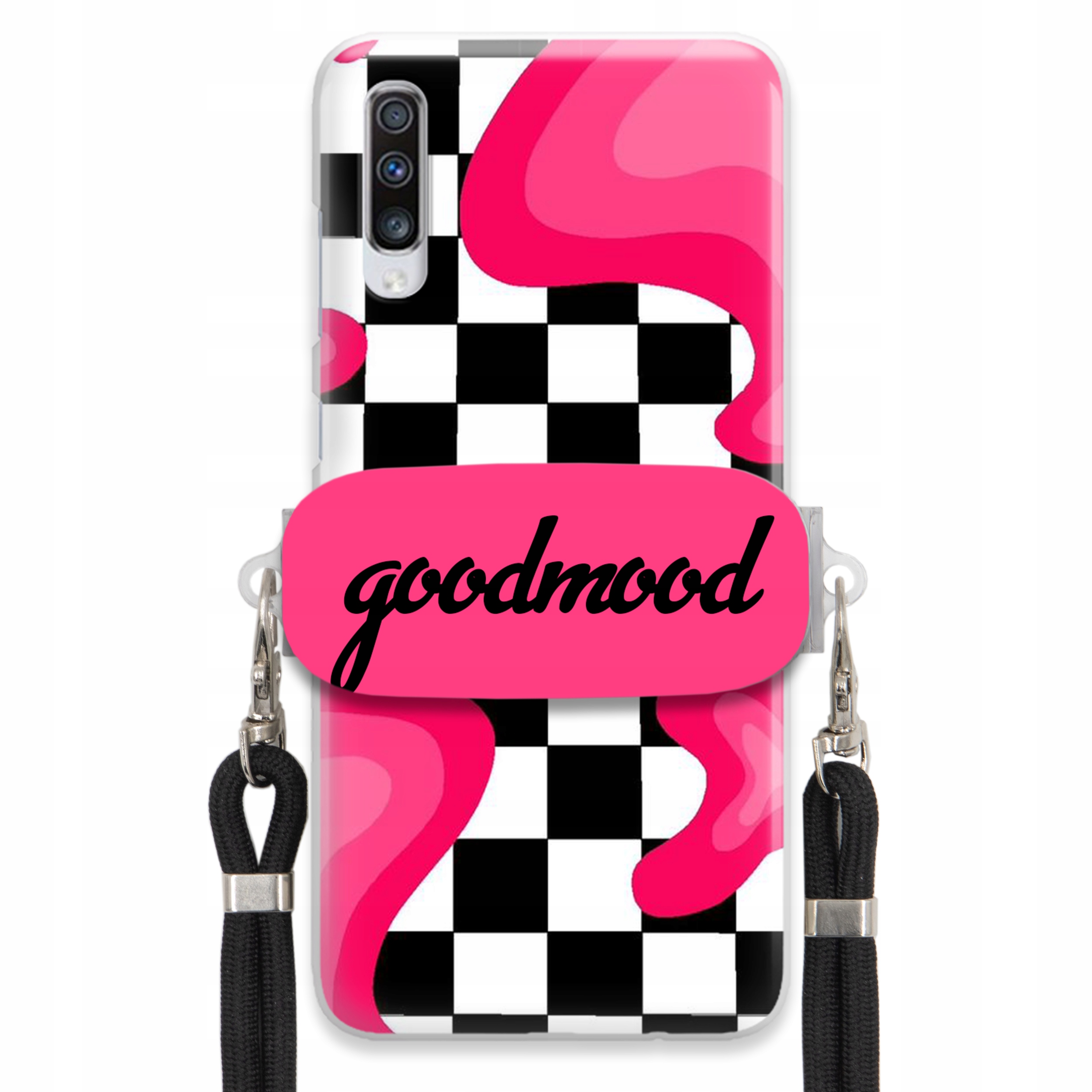 Puzdro Na Samsung A70 Sada Case Držiak Na Vodítko Čierna Pre Teenagerov Splash