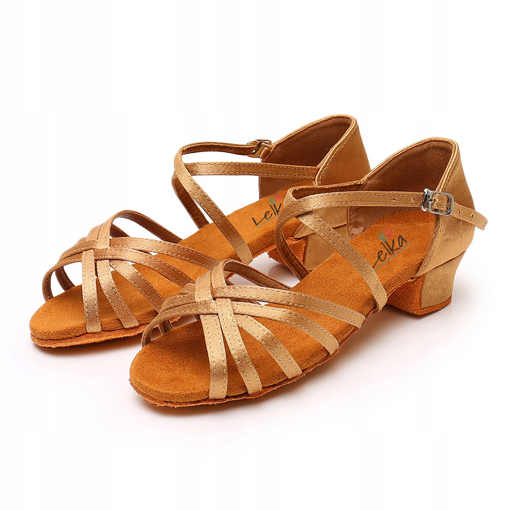 Buty Do Tańca Taneczne Dla Dzieci Dziewczęce Cieliste Występowe 3cm