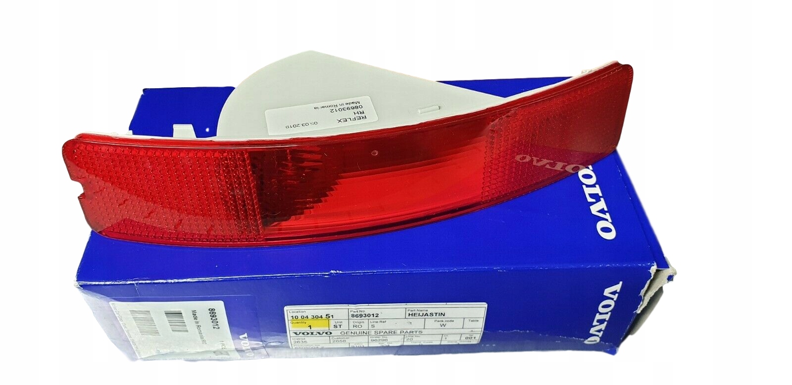 Volvo XC90 předliftová odrazka nárazníku zadní pravá Oe 8693012