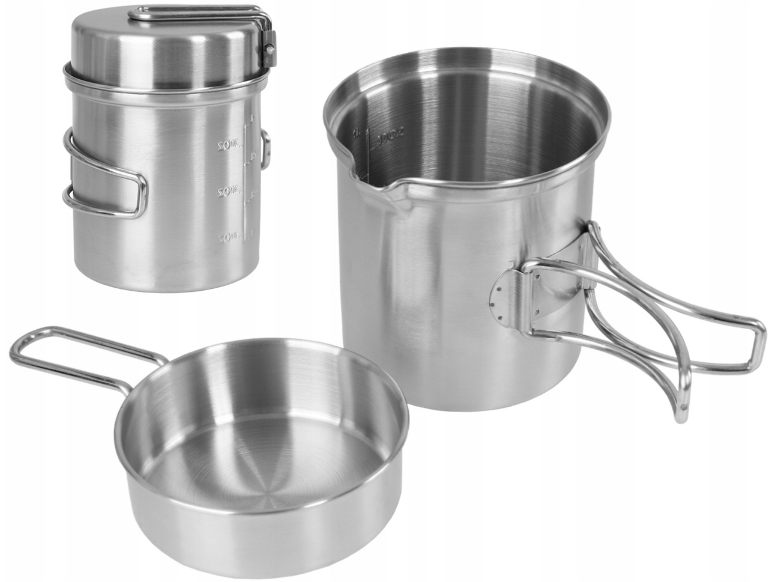 Zestaw stalowych naczyń turystycznych Mfh Fox Outdoor patelnia garnek