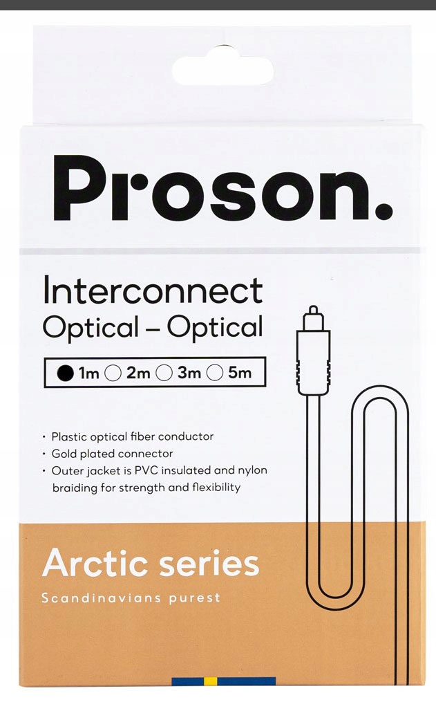 Proson Artic Optical - Przewód optyczny Toslink - 1.0m EAN (GTIN) 7394409018500